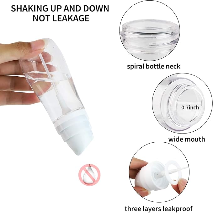 Yolaist Small Spray Bottle with Fine Mist, 2 Pack 3.4oz/100ml TSA Approved Travel Size, Refillable Empty Mister Spray Bottles for Hair, Face, Plants, Cleaning, Cosmetics & Essential Oils