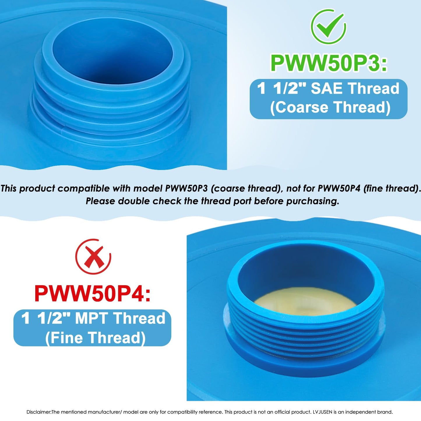 LVJUSEN PWW50P3 Spa Filter Replacement for Pleatco Pure PWW50P3/Unicel 6CH-940 Spa Filter/Viking Spa Filter/Waterway 817-0050/Filbur FC-0359,25252,03FIL1400-2 Pack