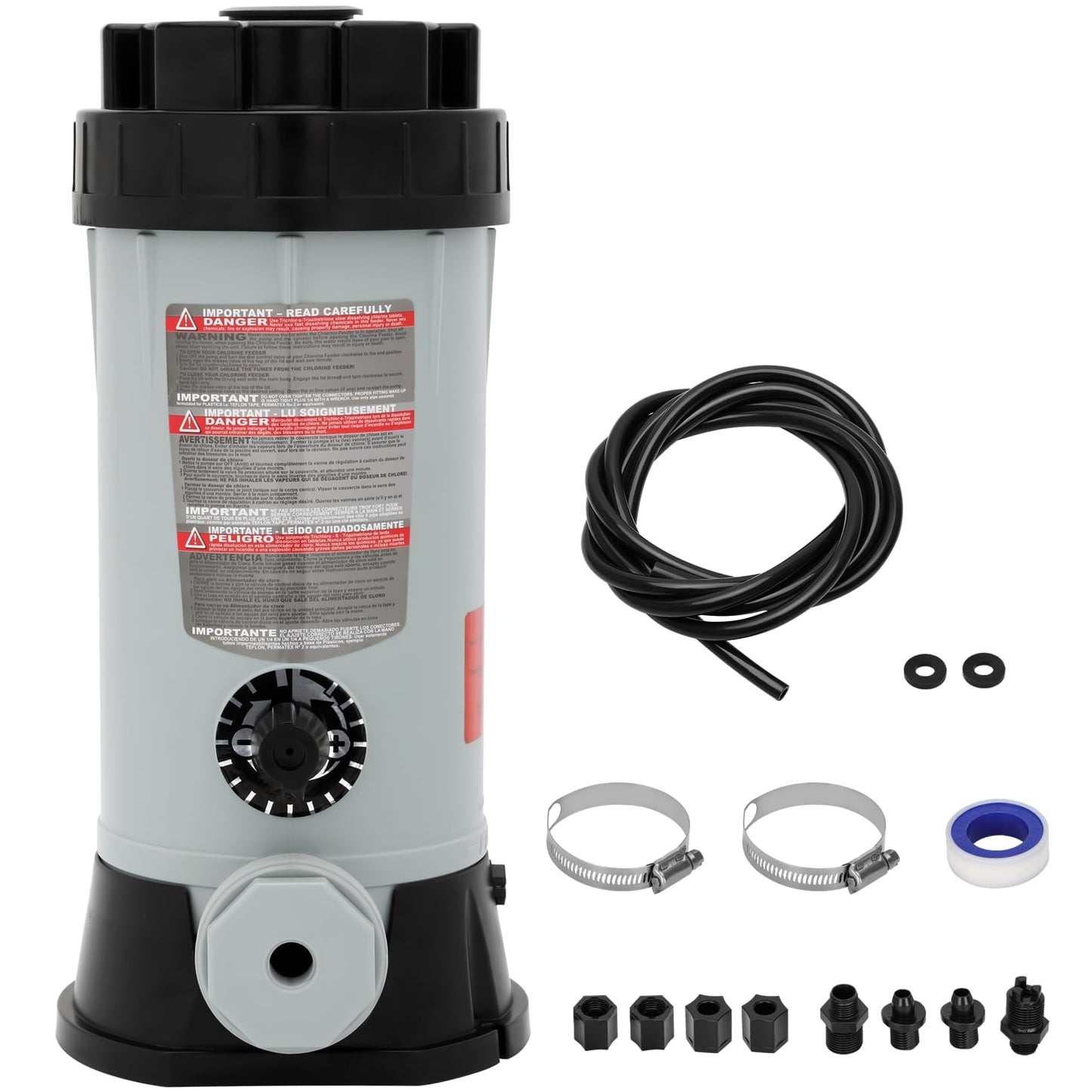 CL220 Offline Chlorinator for Swimming Pool Ponds,Replacement Hayward cl220 Chlorine Feeder,9 lbs Capacity,360 ° Adjustable Water Flow Knob, Thickened ABS Material