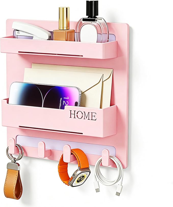 Floating Shelves for Bedside Shelf Accessories Organizer, Wall Mount Self Stick On, Cute Room Decor Aesthetic, Girls Room Decor, Cool Stuff For Bedroom Storage And Organization, Bedside Wall Organizer