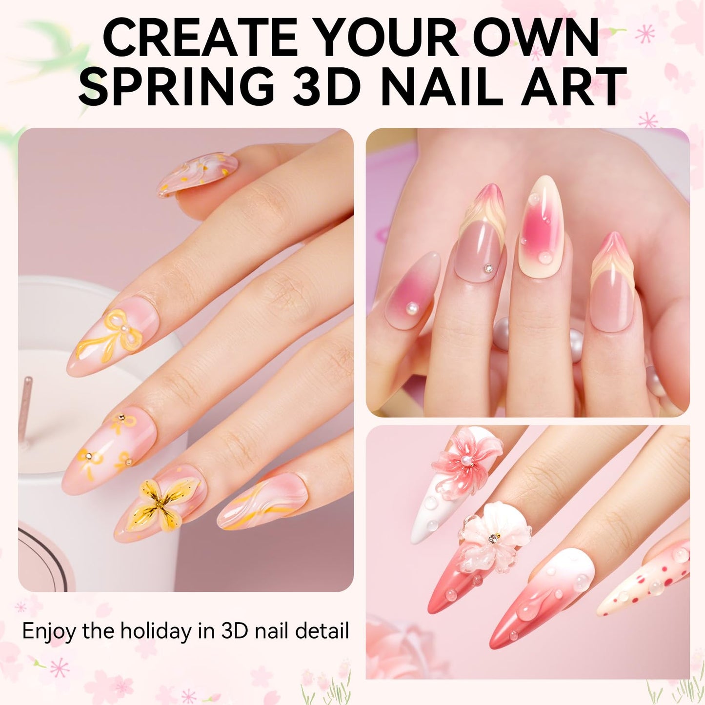Makartt 3D Gel Nail Art: 2 Pcs 15g Nail Sculpting DIY No Wipe 3D Molding Gel for Nails Decoration, Manicure Sculpture Nails