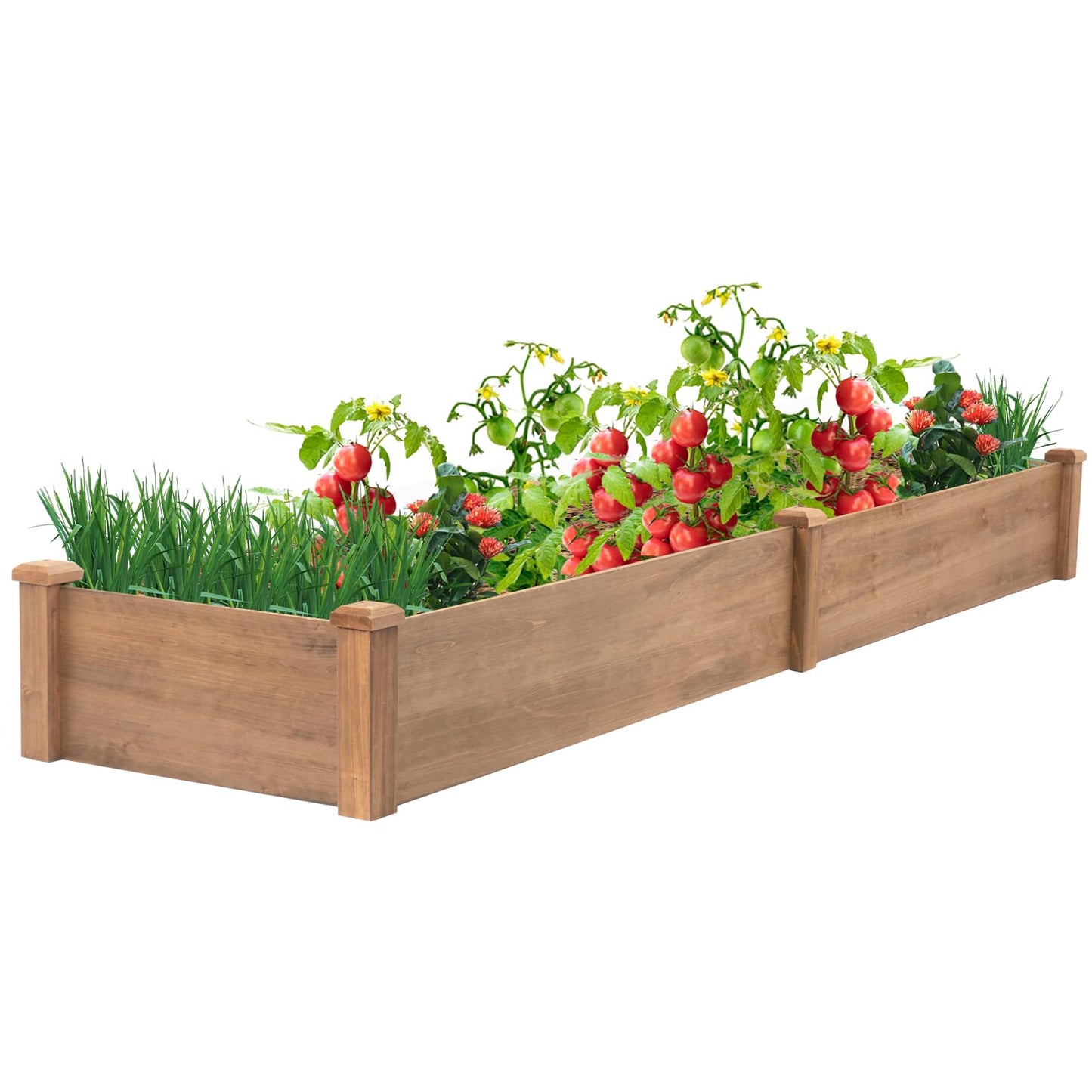 ketive Raised Garden Bed with Legs & Wheels â, Outdoor Elevated Planter Box with Storage Shelf & Hooks for Vegetables, Flowers, and Herbs for Outdoor Gardening, Patio, Balcony,48"x 24"x 33"(Brown)