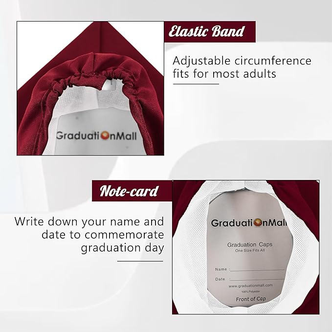 GraduationMall Matte Graduation Cap with 2026 Tassel for High School & Bachelor