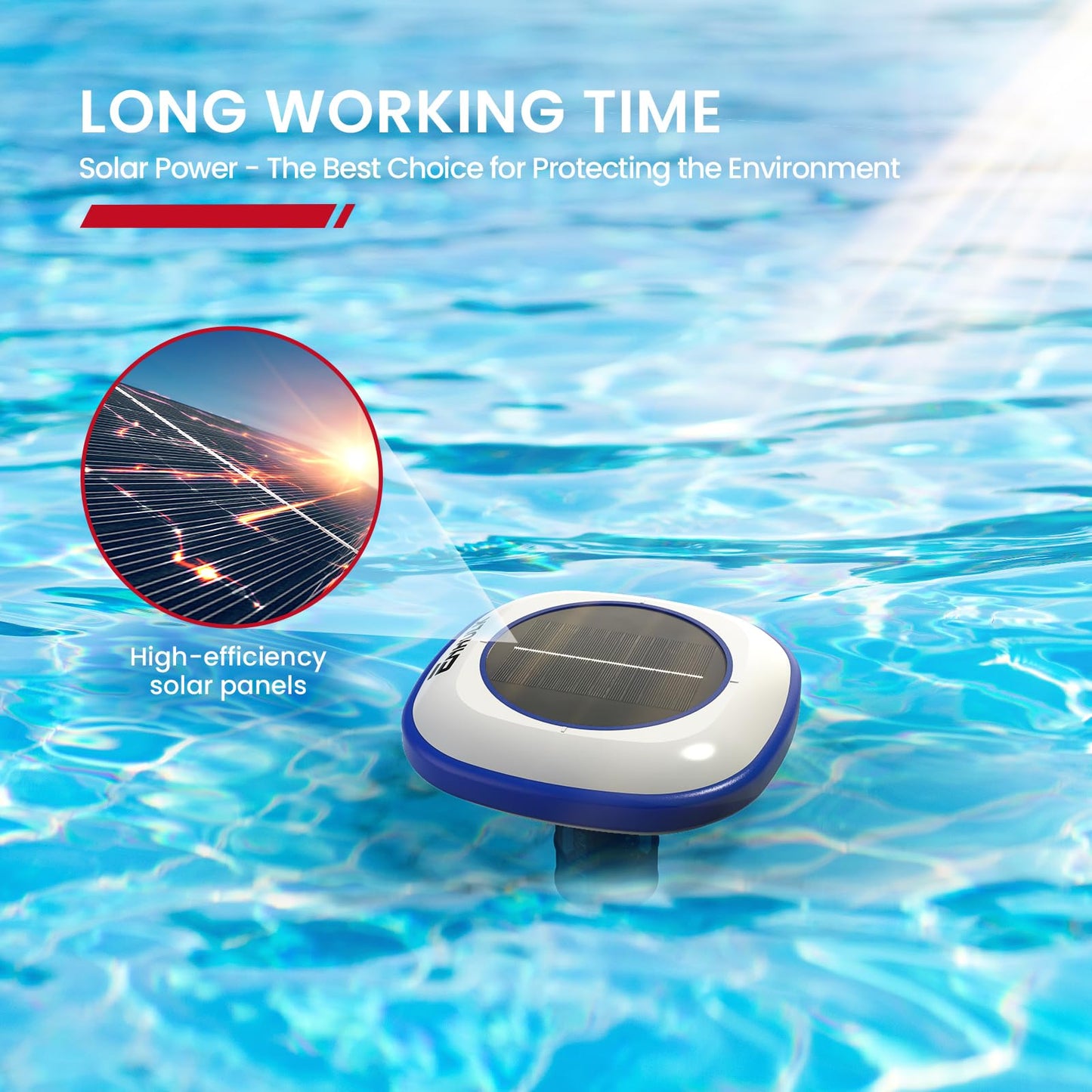 Enhulk PI25 Solar Pool Ionizer, Floating Copper Ionizer for Pool - Cleans Pools Up to 40,000 Gallons, Ideal for Above Ground, In-Ground Pools, Spas, and Hot Tubs
