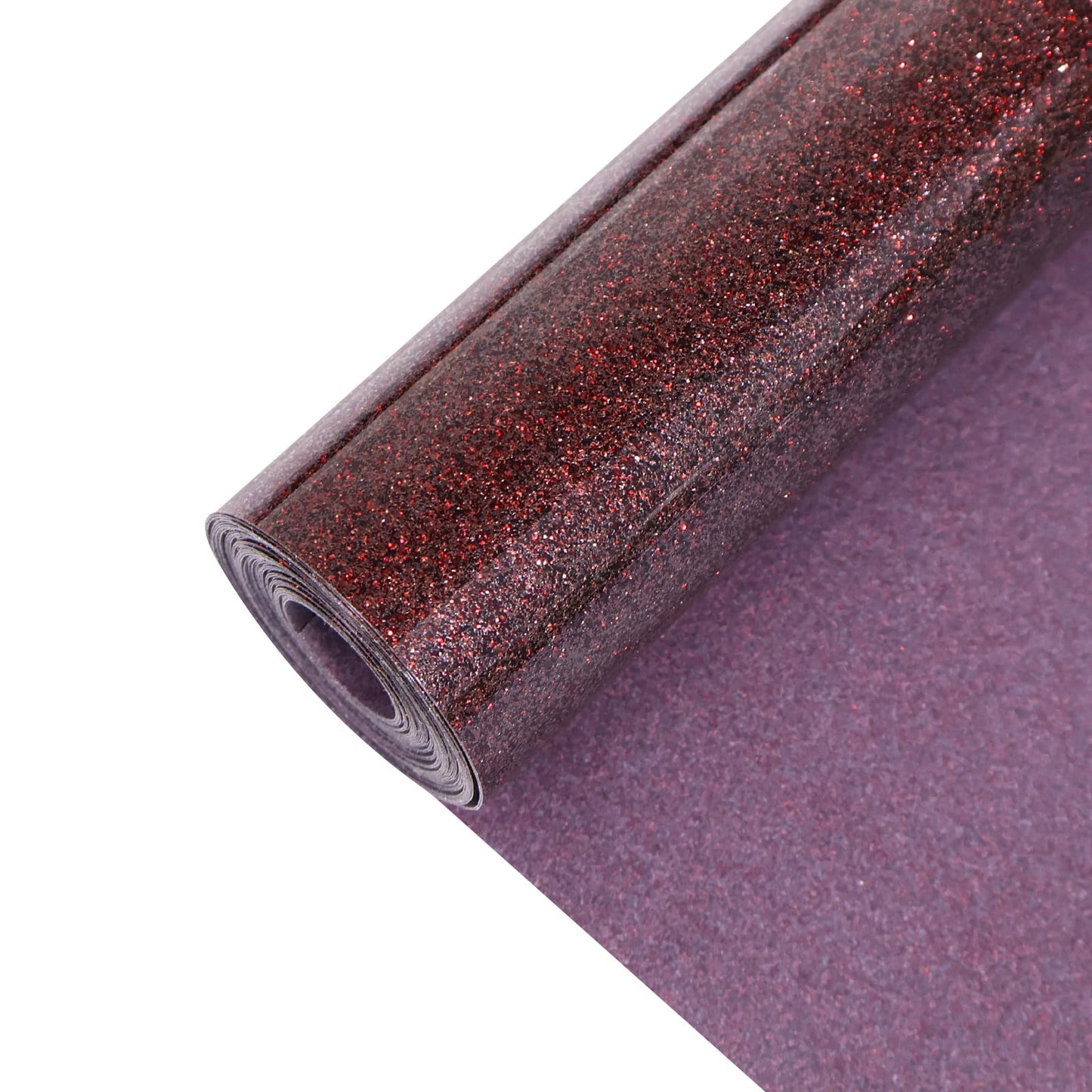 MerryMade Red Coffee Glitter Heat Transfer Vinyl 12" x 15 ft HTV for Shirts, Glitter HTV for All Cutter Machine - Easy to Cut & Weed for Heat Vinyl Design