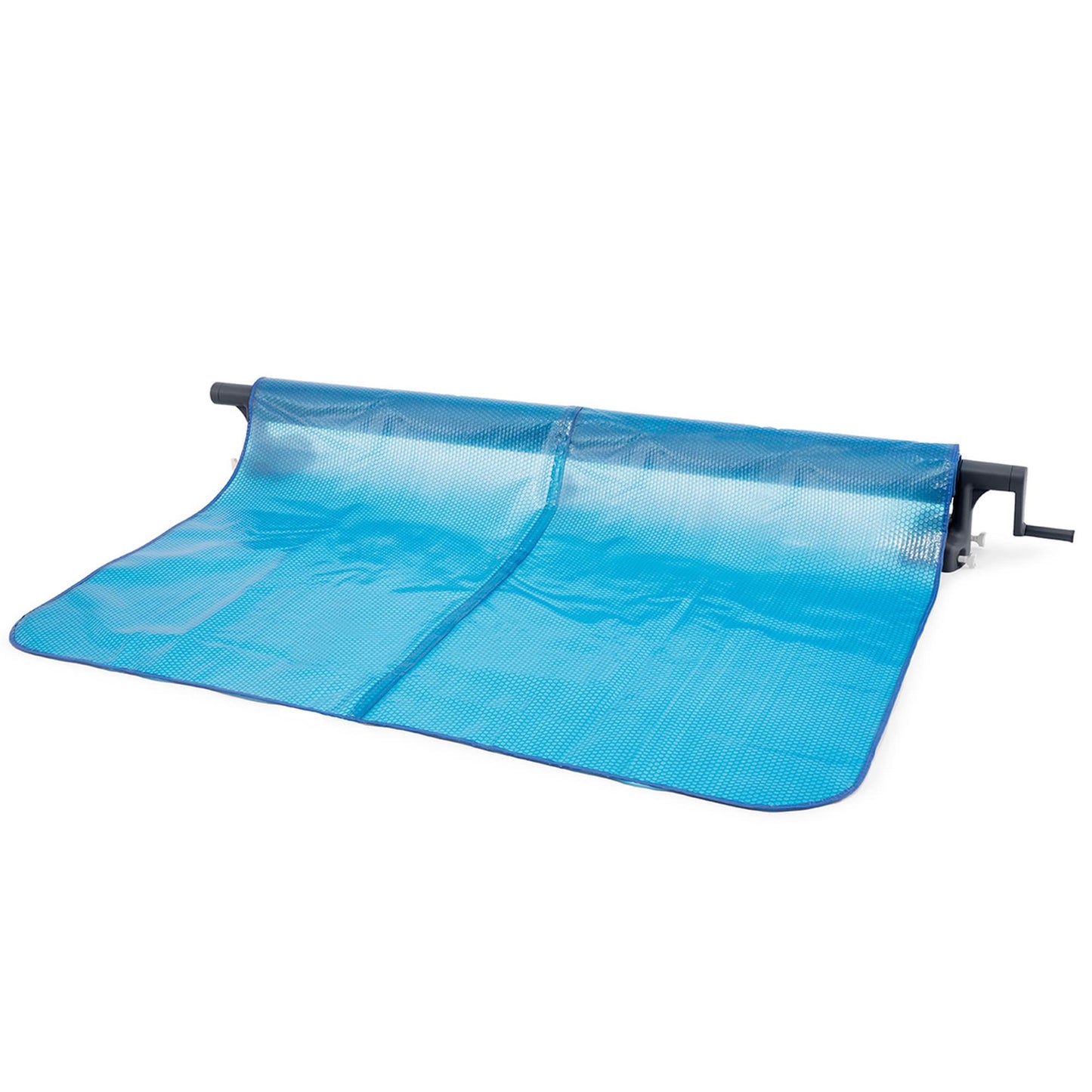 Intex Heavy Duty Solar Above Ground Pool Cover Reel Aluminum Adjustable with Locking Mechanism for Rectangle Frame Pool, Cover Not Included