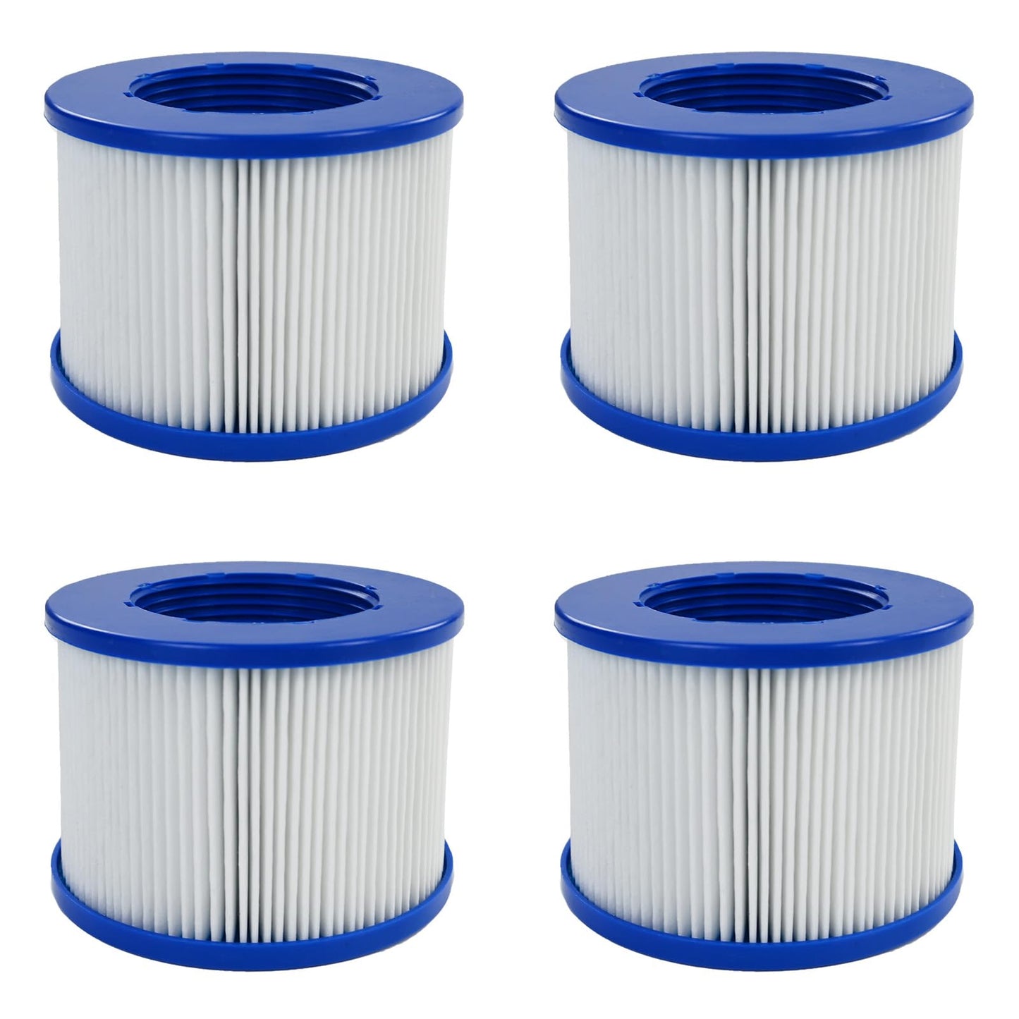 MRSTOT Screw-in Hot Tub Filter Replacement for RELXTIME/ALEKO/Wejoy Aquaspa/Co-z/Wave/CleverSpa - Threaded Cartridges for Inflatable Hot Tubs & Massage Pools (4 Pack)