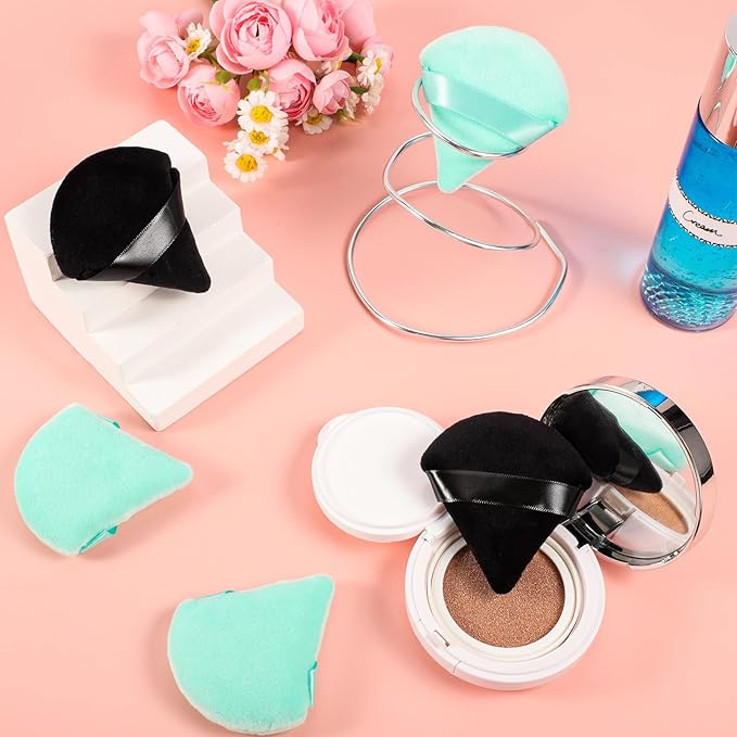 6 Pieces Triangle Powder Puff Soft Makeup Sponge Make Puff for Face Powder Cosmetic Foundation Sponge Makeup Tool