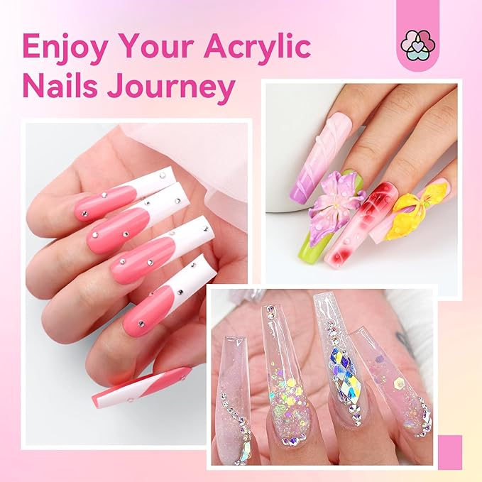 SAVILAND Acrylic Nail Brushes Set: Sizes 8, 10, 14 Nail Brushes for Professional Acrylic Powder Applications, Nails Extension, 3D Carving for Home Salon DIY Nail Art Brush Manicure Acrylics Tools Pink