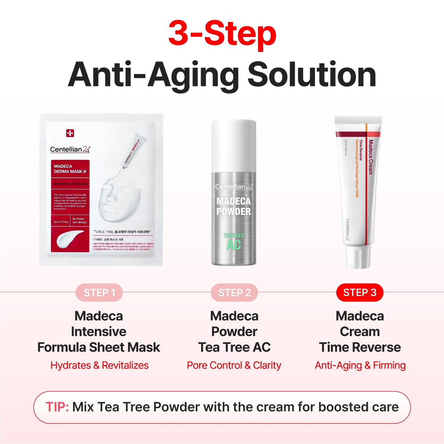 CENTELLIAN 24 Madeca Cream Time Reverse (1.69 fl oz) - TECA Centella Asiatica Glow Face Cream Moisturizer, Hydrating, Firming, Smoother Even-Looking Skin, Helps Improve Skin Elasticity,Korean Skincare