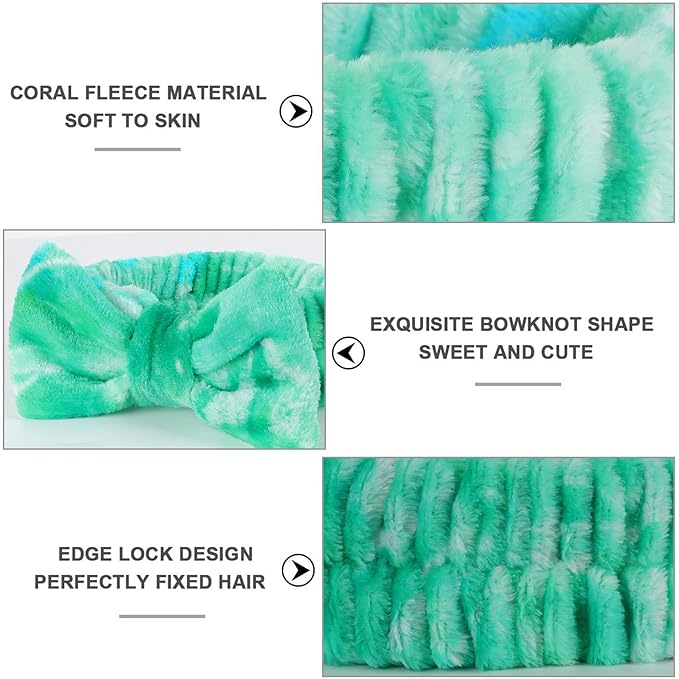 LADES Soft Skincare Headband – Adjustable, Comfortable & Stretchy Fabric, Cute Patterns for Makeup, Facial – Non-Slip, Headband for Hair Control