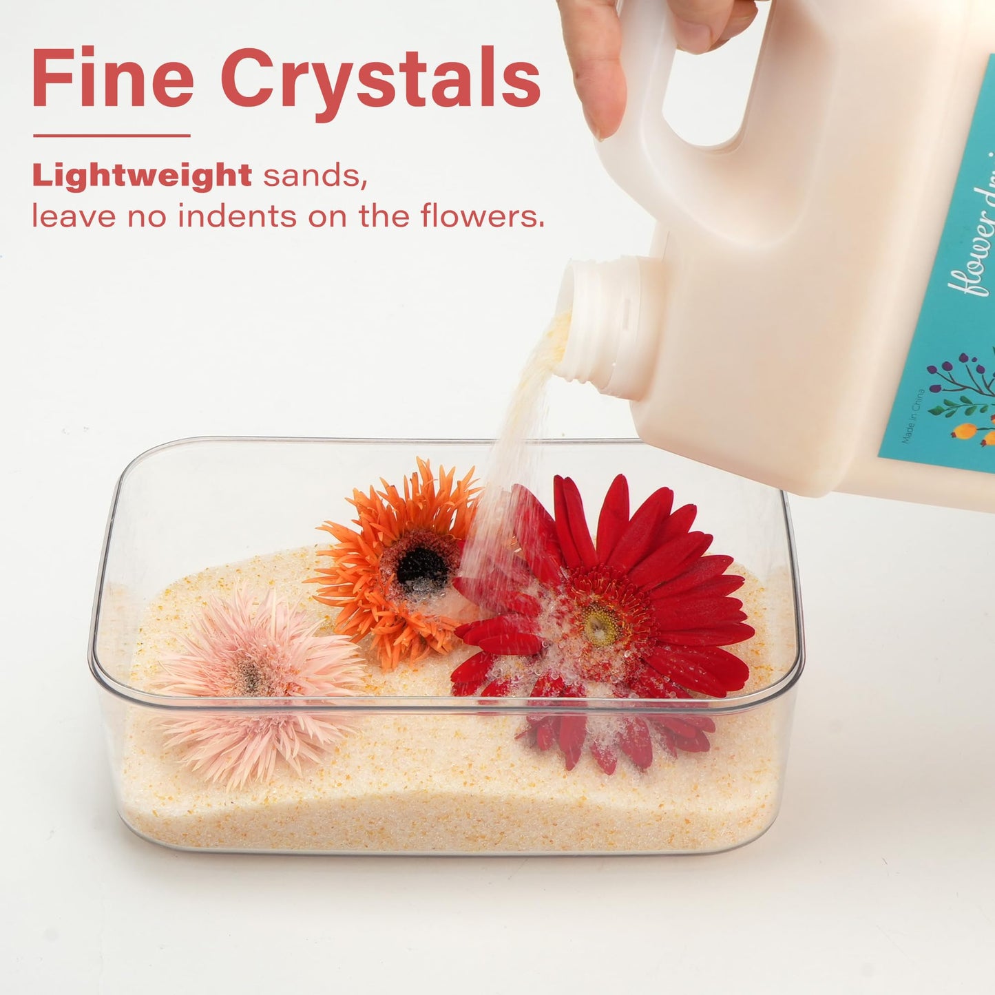 LotFancy Silica Gel Flower Drying, 6 LBS Color Indicating Silica Crystals for Wedding Bouquet Preservation DIY Crafts, Reusable