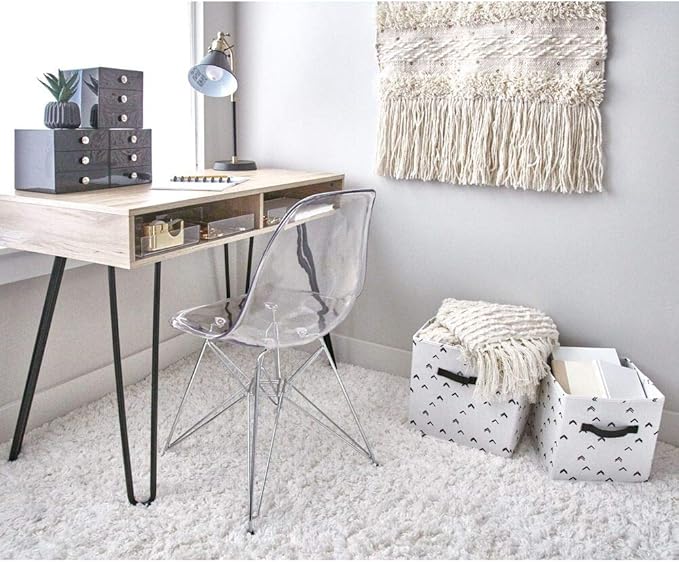 iDesign Decorative Countertop Vanity Tray Organizer for Bathroom, Bedroom, Closet, Entryway, The Clarity Collection Ã¢ÂÂ 8" x 8" x 2", Clear