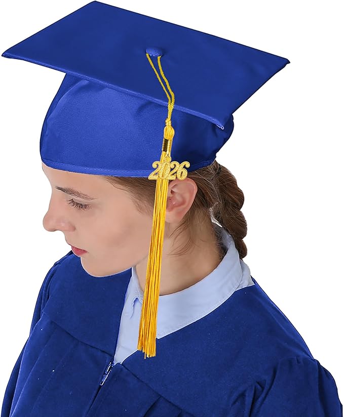 GraduationMall Matte Graduation Cap with 2026 Tassel for High School & Bachelor
