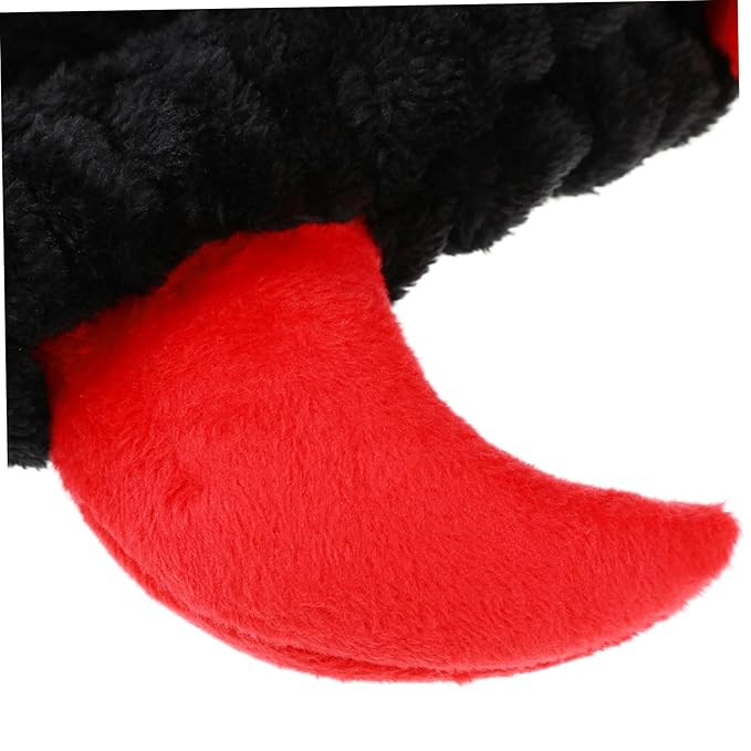 Beaupretty 2 Pack Spa Headband for Women, Devil Horns Facial Headband for Face Wash & Makeup, Soft Hair Band (Black, Red)