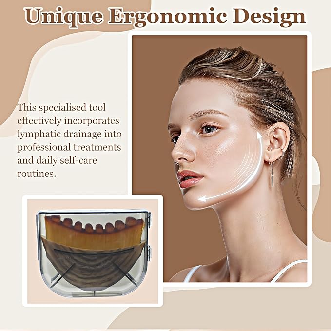 Lymphatic Contour Face Brush for Sculpting, Anti-Puffiness & Face Lift Tool, Promotes Detox, Skin Glow & Serum Absorption, 1 Pack