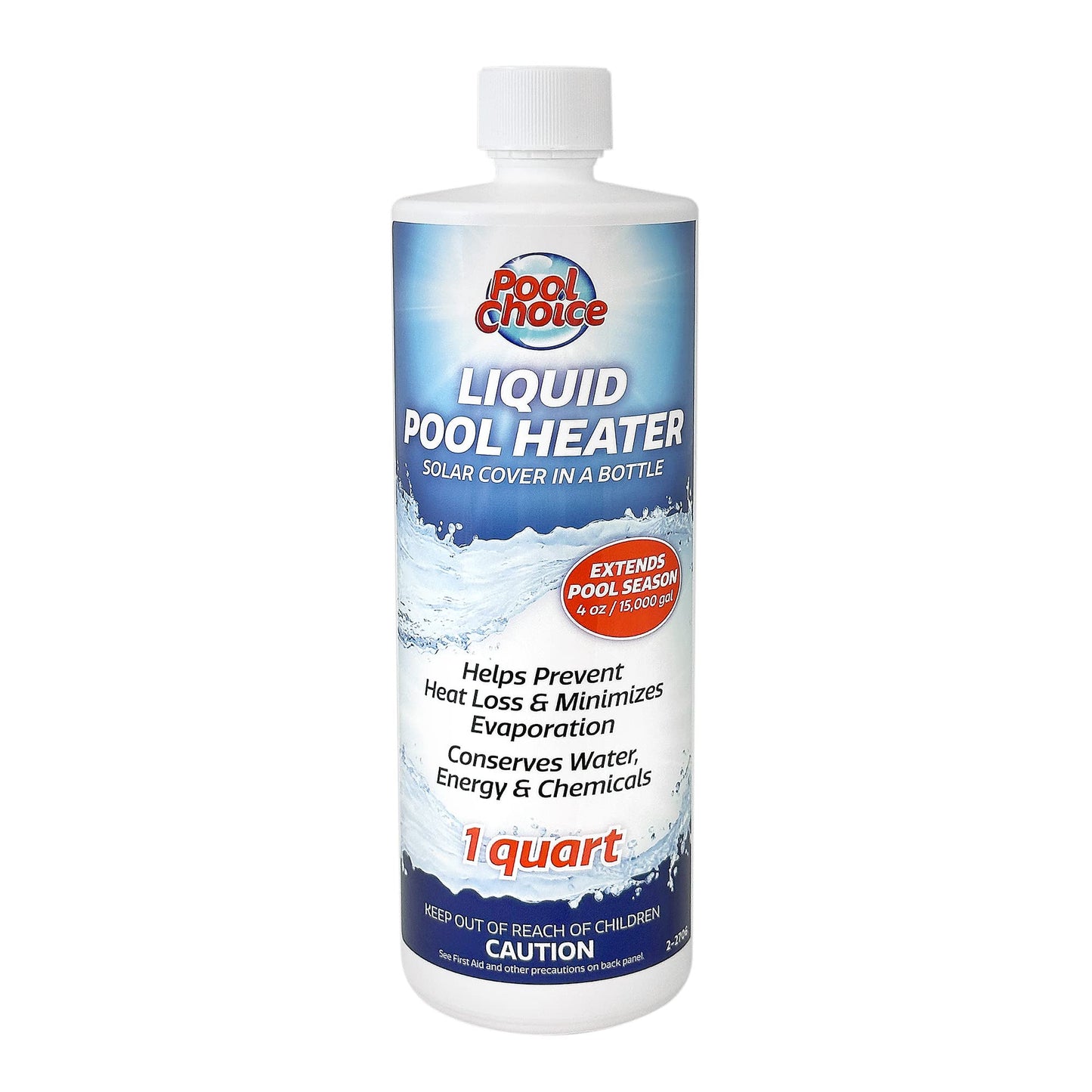 SpaChoice 1-Quart Premium Liquid Pool Heater Solar Cover In a Bottle, Liquid Solar Blanket for Pool, Made in USA