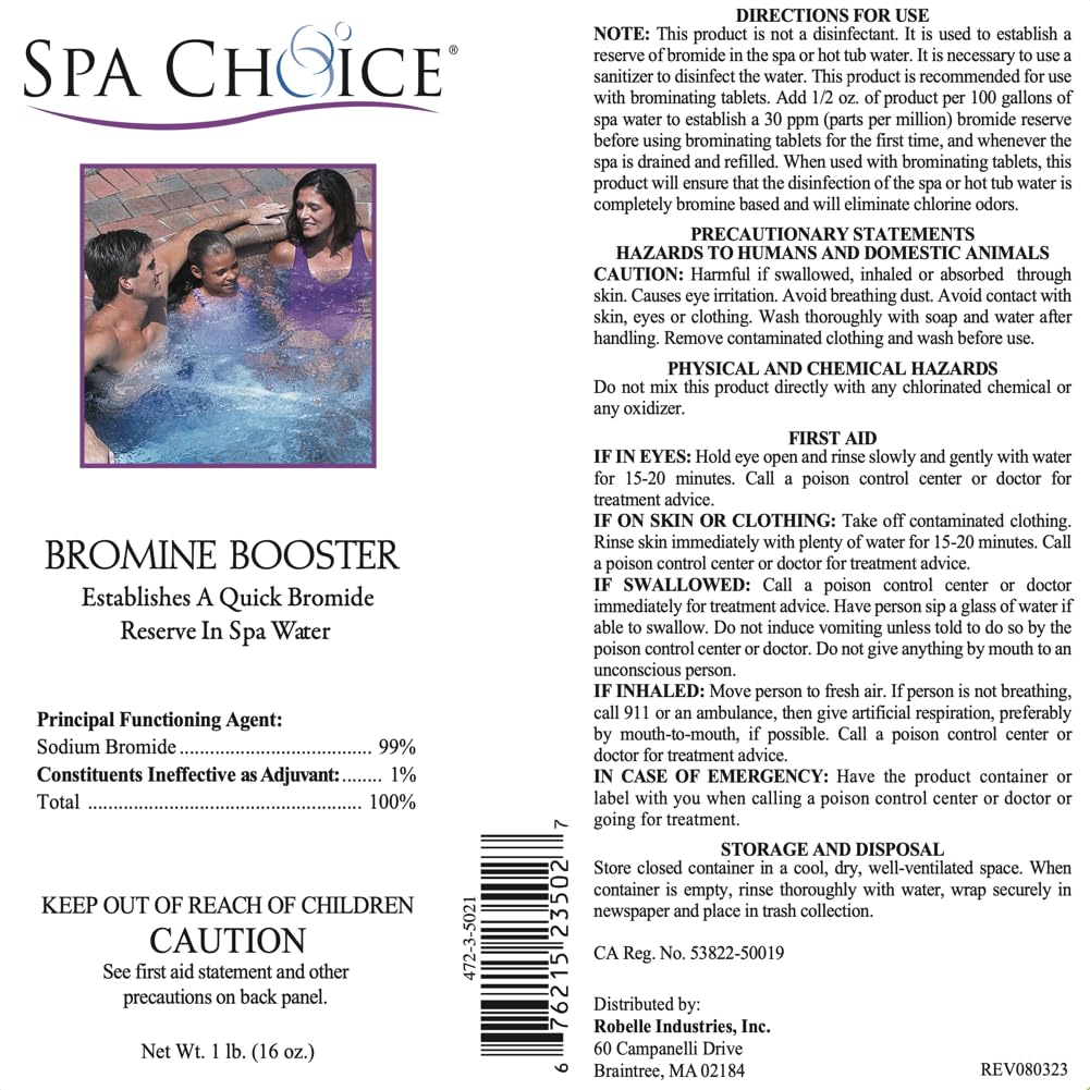 SpaChoice 1-Pound Premium Bromine Booster, Sodium Bromide for Hot Tub, Made in USA