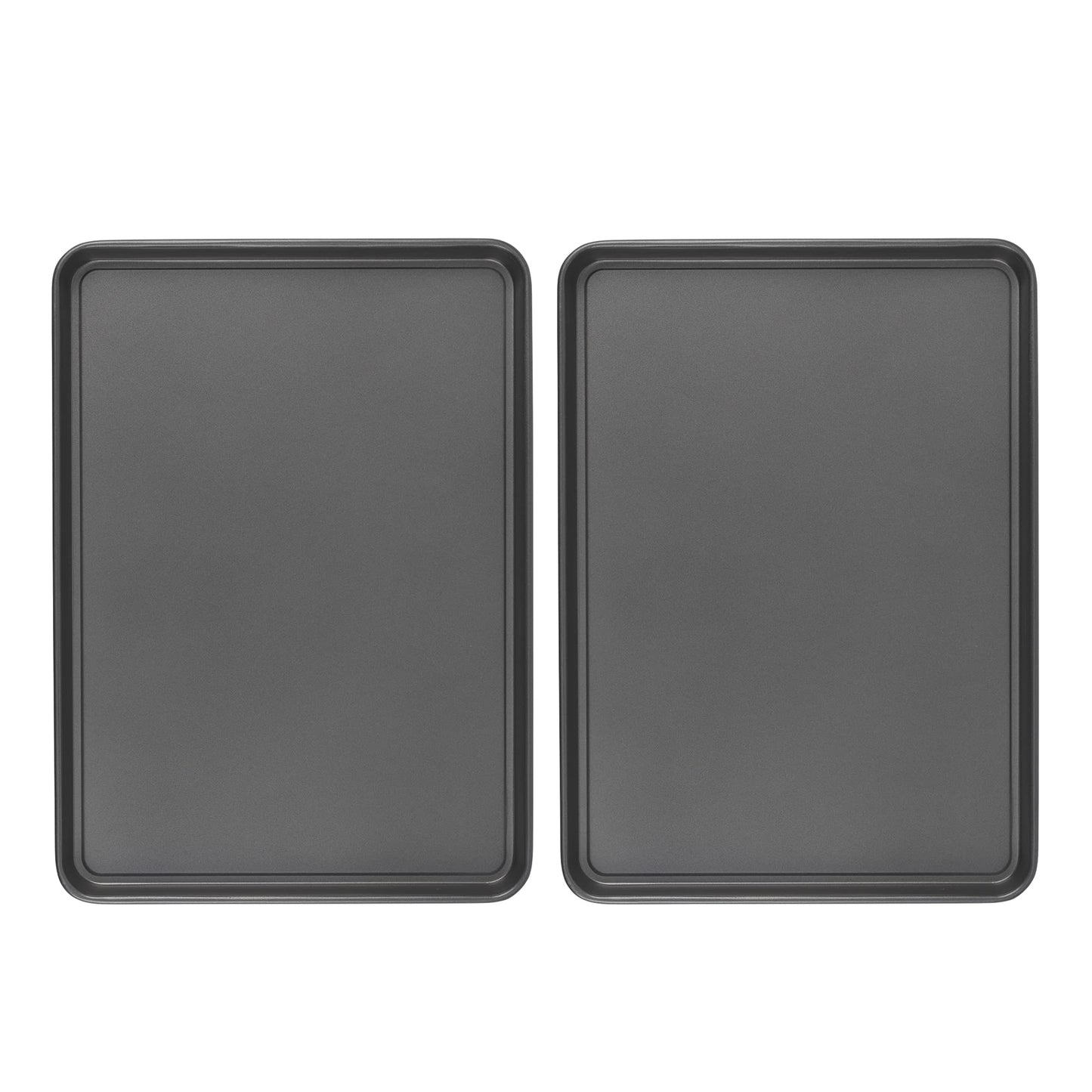 GoodCook Everday Nonstick Carbon Steel 15” x 21” Baking Sheet Set, 2 Pack – Extra-Large Carbon Steel Cooking Pans, Bakeware Set, Cookie Sheets for Baking, Oven Pan Set