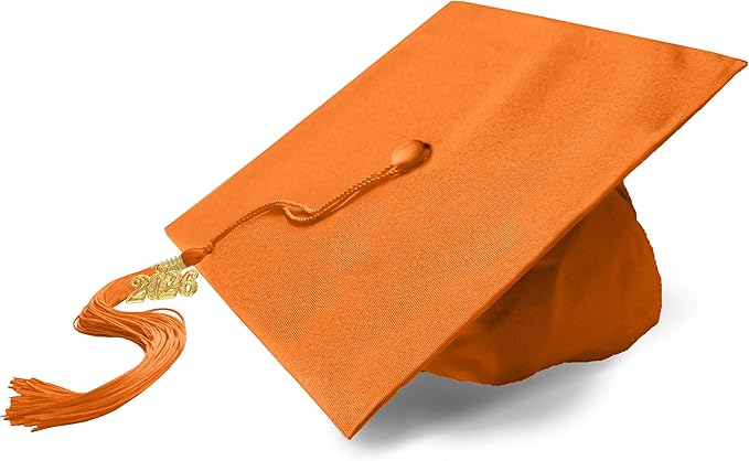 Graduation Cap with 2026 Tassel Year Charm Black Graduation Cap for High School & Bachelor