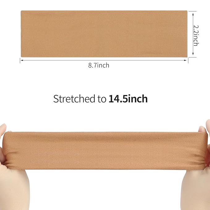 Fishinsea 8 Pack Sport Headbands for Women, Elastic Soft Fabric Non-Slip Hair Bands Hair Warp for Daily Workout Yoga Running Sports