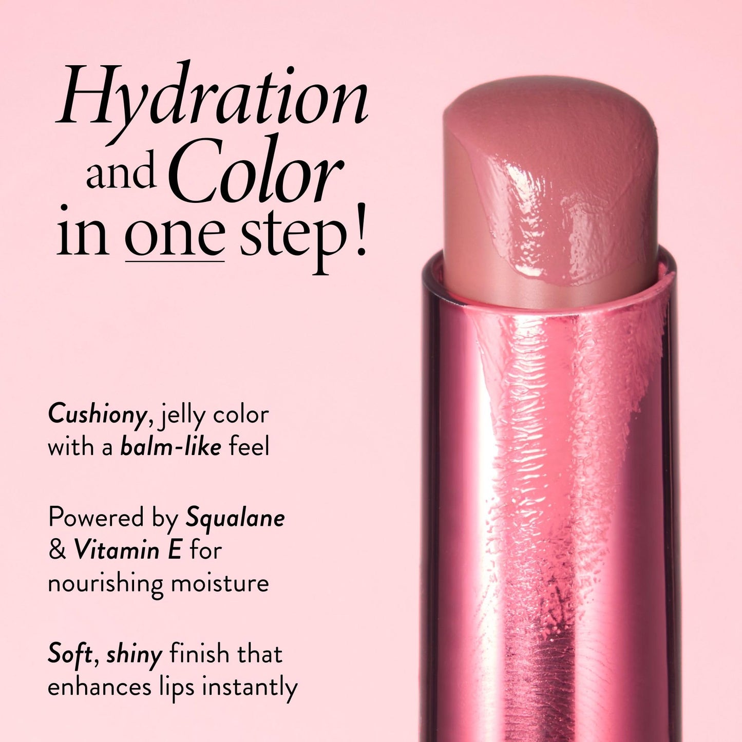 LAURA GELLER NEW YORK Jelly Balm Moisturizing Tinted Lip Color - Whatta Melon Hydrating Vitamin E - Semi-Shine Finish