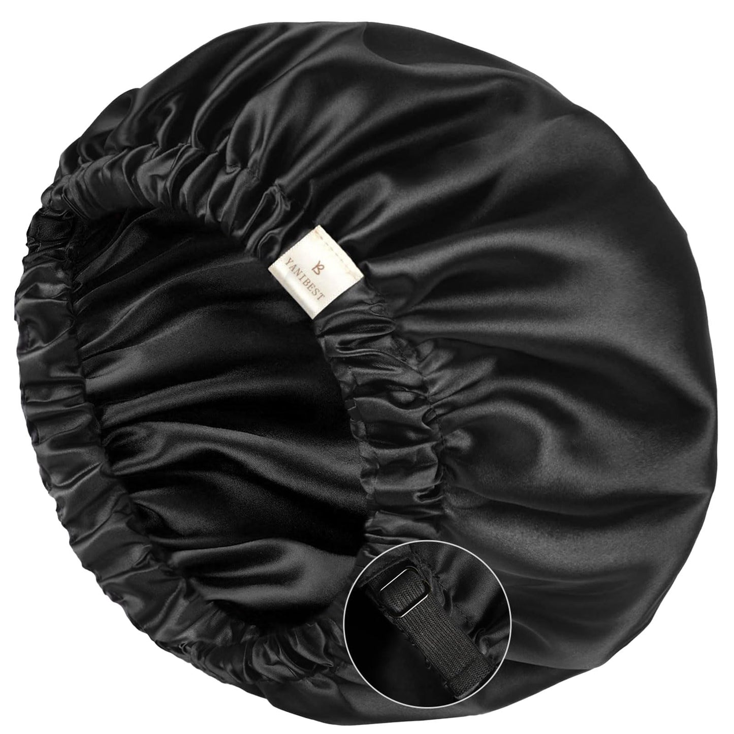 YANIBEST Silk Bonnet Satin Bonnet for Sleeping Women Men, Adjustable Double Layer Hair Bonnet for Curly Braids Reduce Frizz