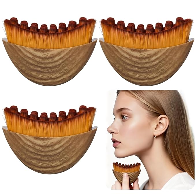 3 Pack Lymphatic Contour Face Brush, Lymphatic Drainage Contour Face Brush Massager with Prtective Case, Fit The Skin Precisely