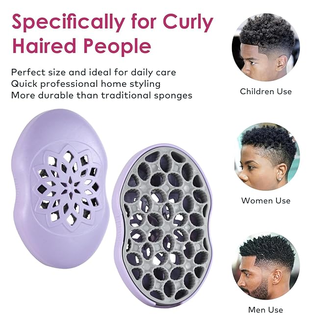 Curly Hair Styling Brush, Melous Curl Defining Brush Comb for Men Women Use Washable and Durable