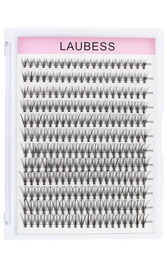 Cluster Lashes 240pcs 20D DIY Eyelash Extension D Curly Long Individual Lashes Mixed Tray Faux Mink Lash Clusters Extensions 0.07 0.10 Black (20D-0.07D-9-16mm)