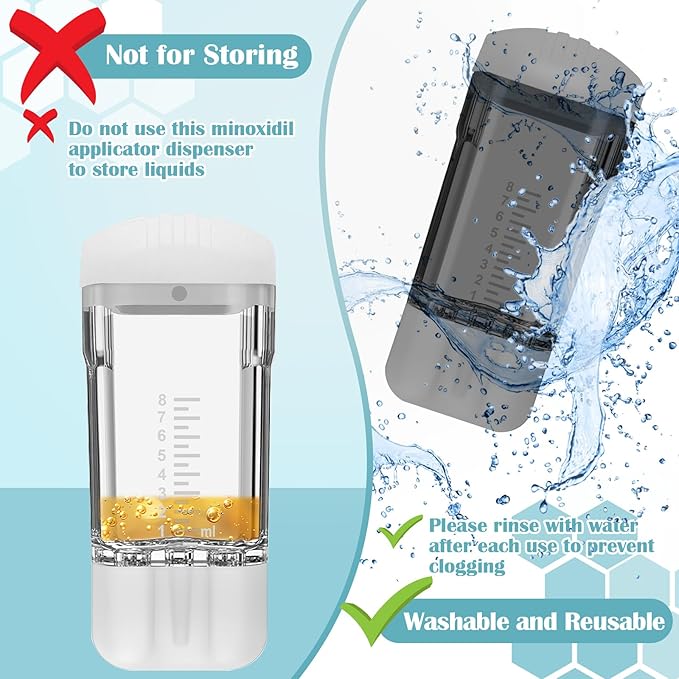 2 PCS Minoxidil Applicators with Cleaning Brush and Dropper, Anglecai Scalp Applicator Comb for Hair Oil Applicator Brush, Minoxidil Brushes for Scalp Applicator Comb for Hair Growth