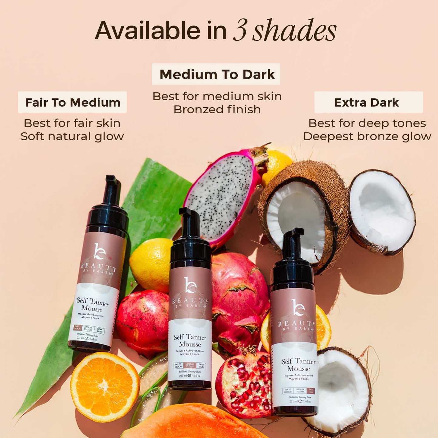 Self Tanner Mousse - USA Made with Natural & Organic Ingredients, Self Tanning Mousse Foam for Ultra Dark Fake Tan, Non Toxic Sunless Tanner for Darkest Streak Free Finish & Natural Looking Tan