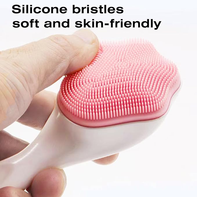 Silicone Face Scrubber and Exfoliator Brush - Facial Cleansing Brush for Blackhead, Acne, Pore, Cradle Cap - Deep Cleaning Skin Care 4 Pack