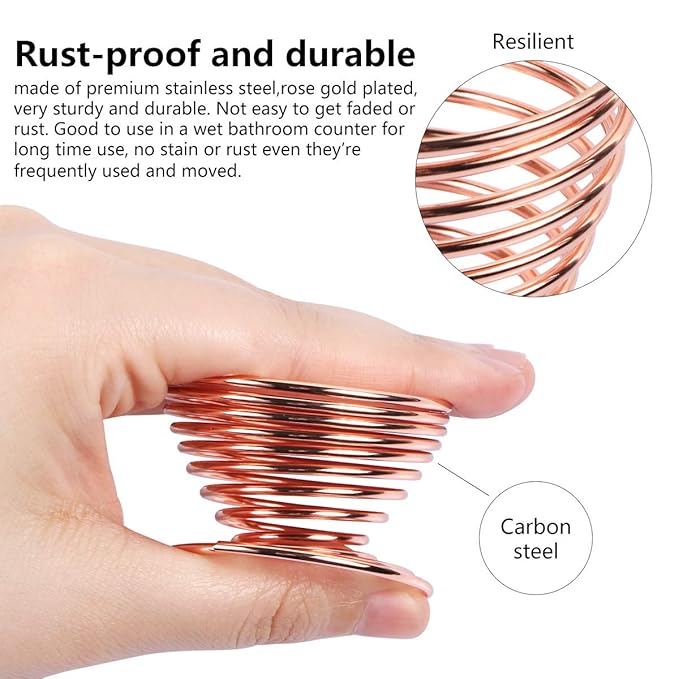 1 Pc Beauty Sponge Blender Holders Makeup Sponge Drying Stand Beauty Sponge Holder Storage Rack Egg Powder Puff Display Stand Sponge Storage, Rose Gold