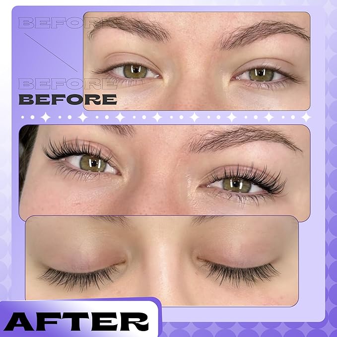 Lanflower Magnetic Eyelashes with Applicator, Mangetic Eyelashes Natural Look, Wispy Magnetic Lashes, No Glue Needed Magnetic Eyelashes, Strong Hold, Reusable, Waterproof, Cat Eye, No Irritation