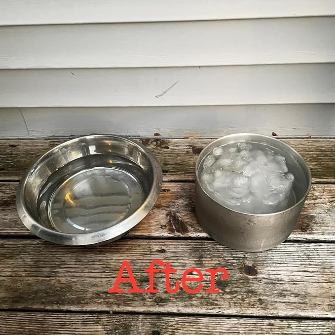 2L Double Layers 304 Stainless Steel Dog Bowl - Insulated & Durable | Non-Slip Base | Easy to Clean | BPA-Free Safe Dog Food and Water Bowl