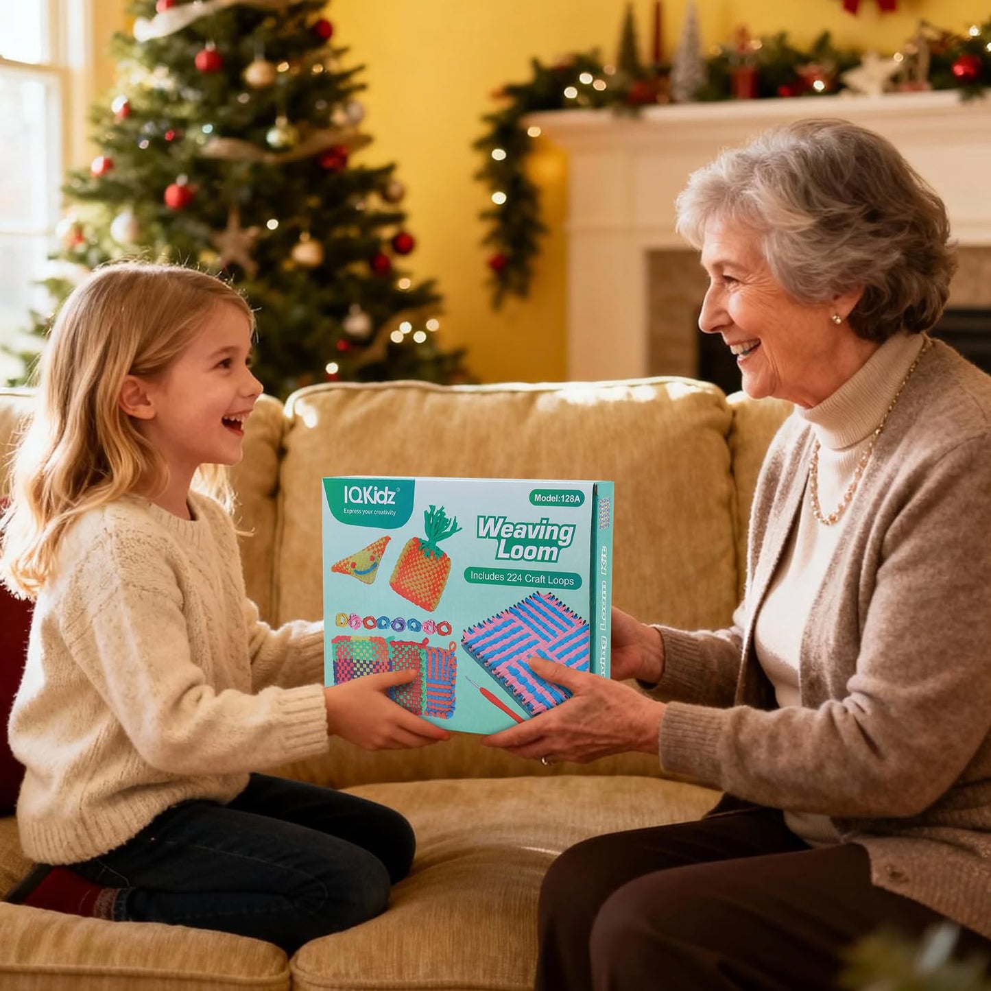 IQKidz Weaving Loom Kit for Girls Ages 8-12, DIY Arts and Crafts for Kids and Adults, Great Toy Gifts for Beginners 6-8 9 10 11 12, Potholder Knitting Loom with 224 Refill Loops