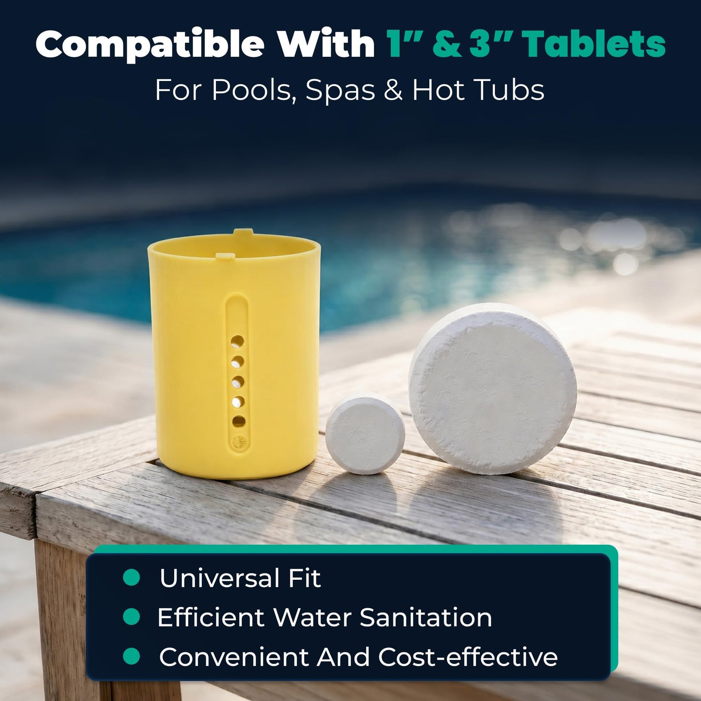 Game Solar Light-Up Floating Pool Chlorine Dispenser – Pineapple Design, Adjustable Control Ring, Holds Up to 3 x 3” Chlorine Tablets, for Above-Ground & In-Ground Pools