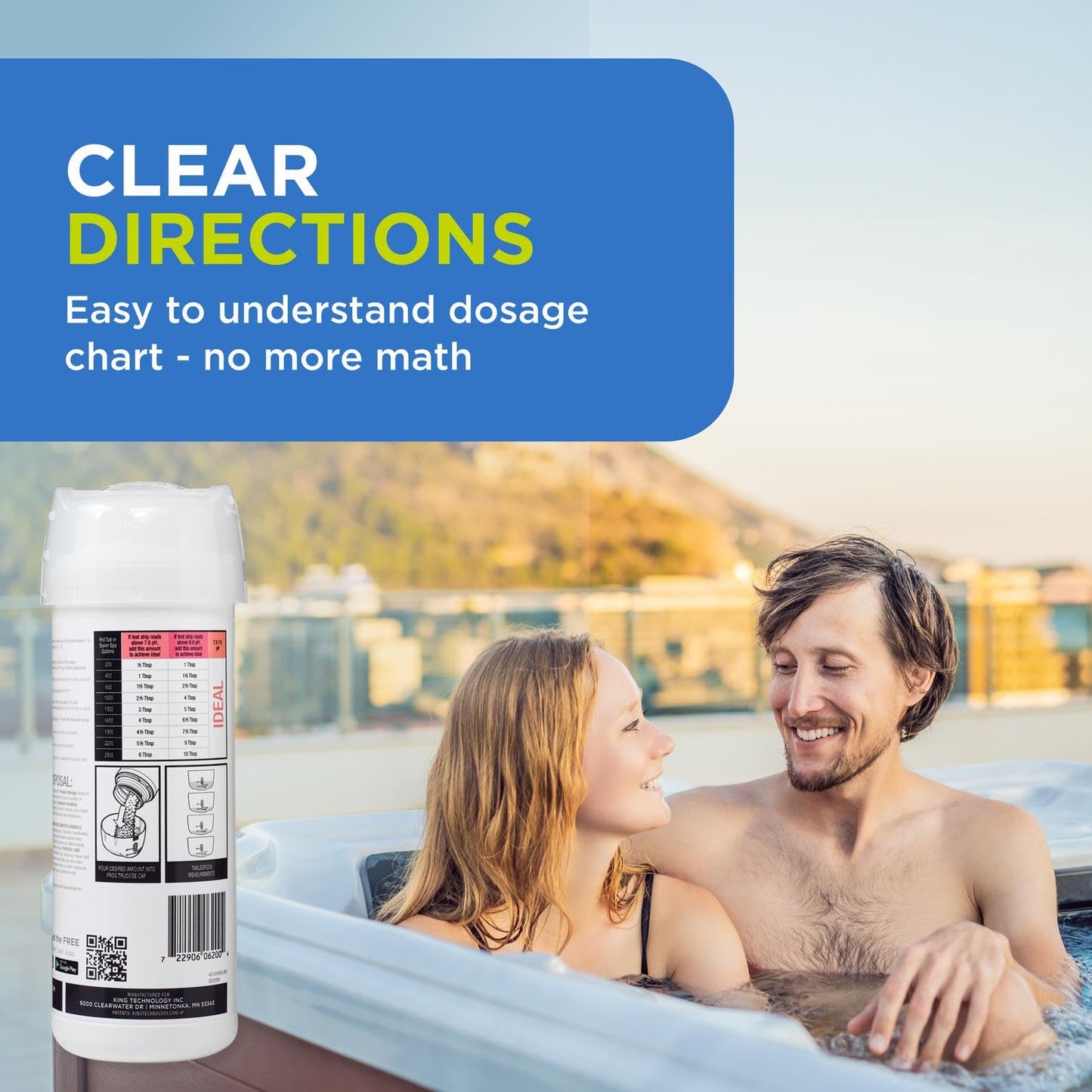 FROG DropH pH and Total Alkalinity Decreaser for Hot Tubs and Swim Spas - 3 lb Bottle with TruDose Measuring Cap for Easy Maintenance & Balancing - 2 Pack