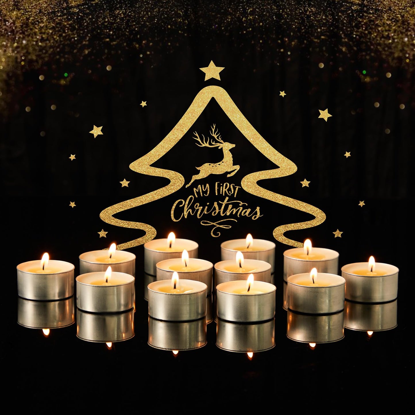 Tea Candles 100 Pack - 8 Hour Burn Time,Unscented Tea Lights Candles for Shabbat, Weddings, Christmas Lights, Home Decor