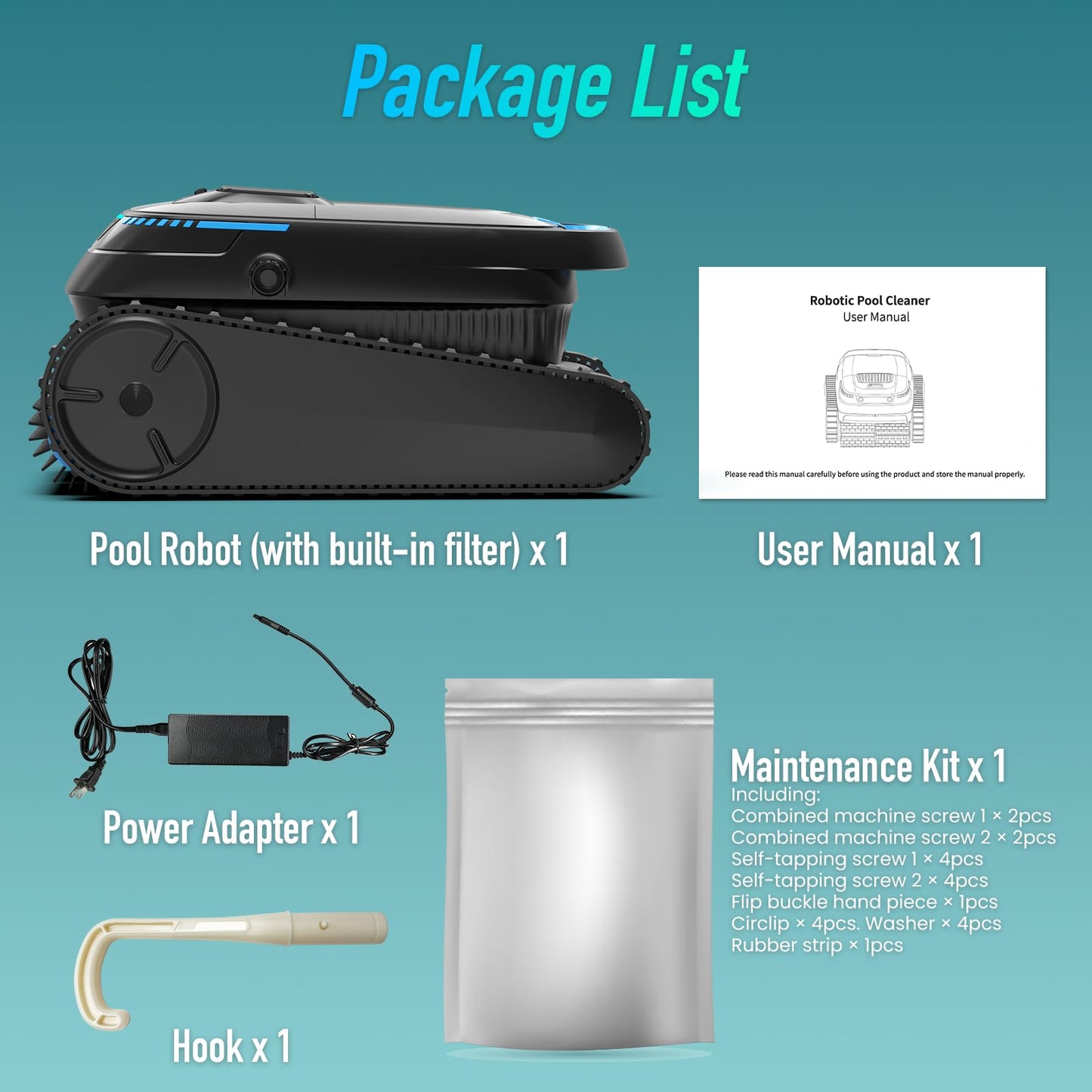 AIRROBO Cordless Robotic Pool Cleaner for Inground & Above Ground Pools, Smart Zigzag Navigation, Floor, Wall & Waterline Cleaning, 5000 GPH