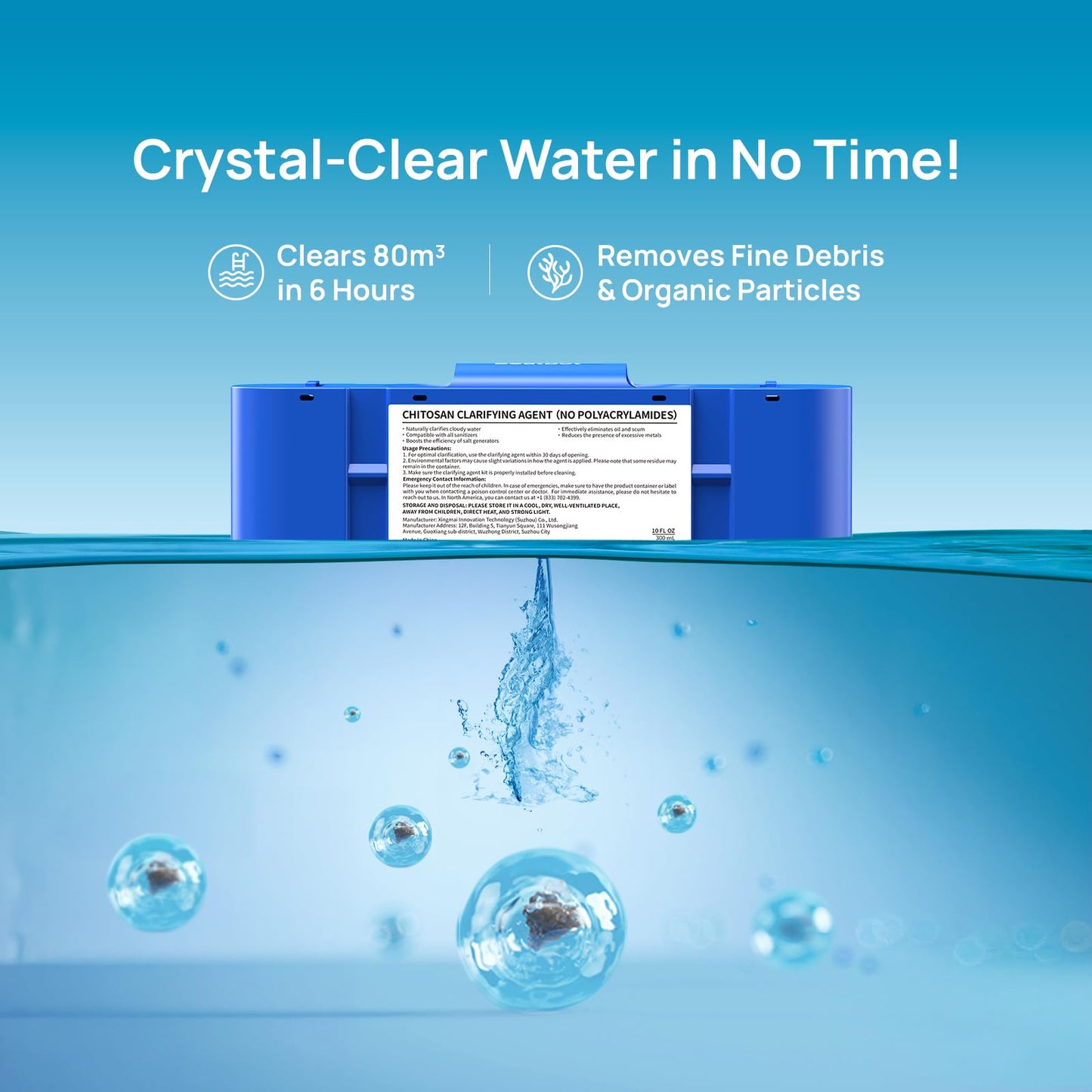Beatbot AquaRefine Kit- Clarifying Agent for AquaSense 2 Ultra, AquaSense 2 Pro, AquaSense Pro and iSkim Ultra - Natural and Sustainable Water Clarifier-Boosts Water Clarity & Filter Performance