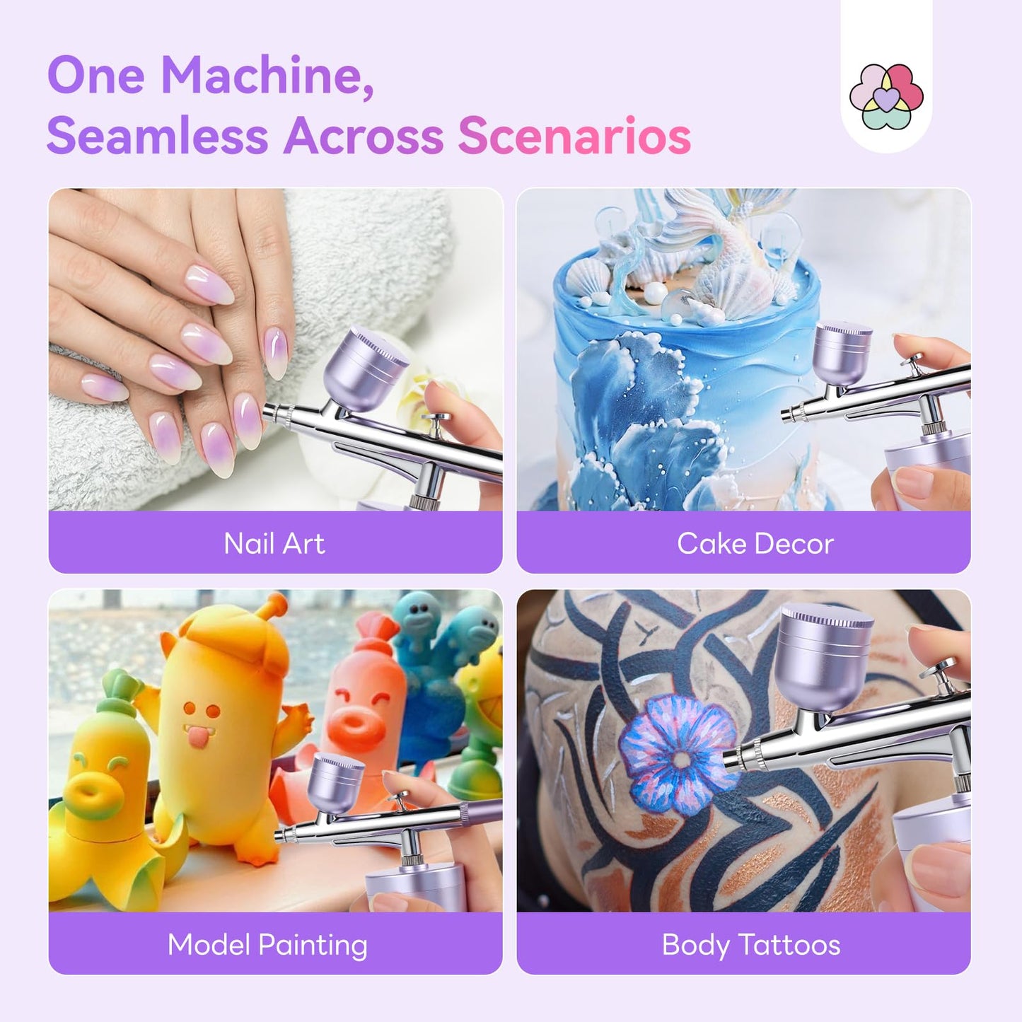 SAVILAND Pro Airbrush for Nails: 2026 Optimized 25 PSI for Flawless Nails Engineered for Flow-Locked Atomization & Steady Output 0.3mm DLC-Coated Nozzle, Dual-Charge Cordless for Uninterrupted Salon