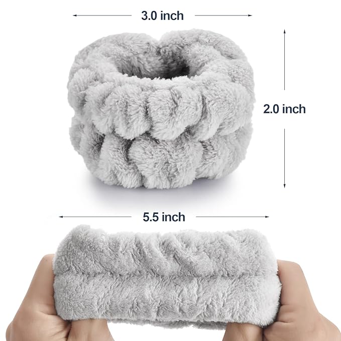 2 Pcs Wrist Bands for Washing Face-Dorbetar, Microfiber Wrist Towels for Washing Face, Spa Wristbands for Washing Face, Face Wash Wristbands, Arm Bands for Washing Face for Woman and Children