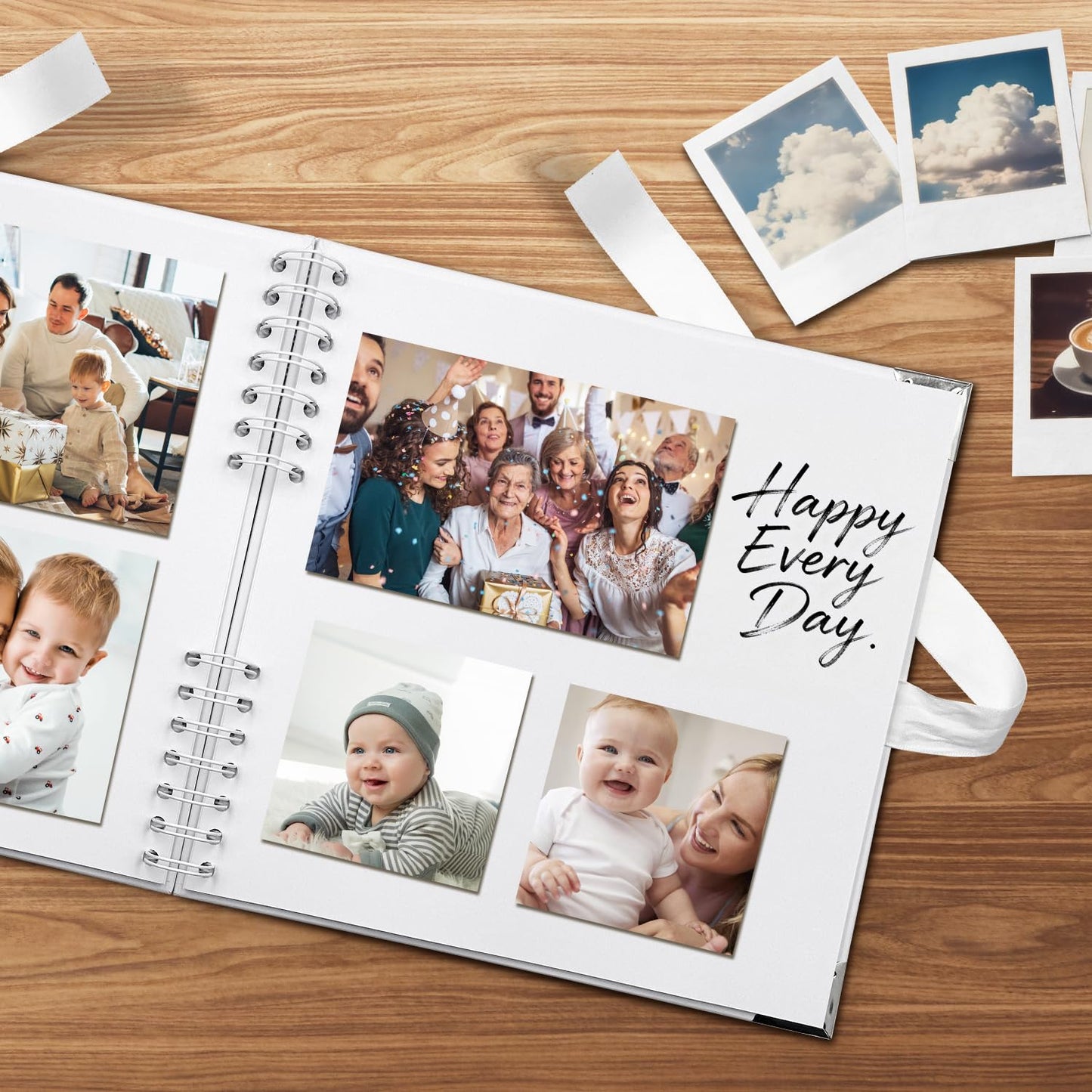 HoneyTolly Scrapbook Album 10x10 Inch - Hardcover Kraft Paper Photo Album with 80 Pages, Memory Book for Wedding, Anniversary, Family, Christmas, Baby Shower, Ideal for Preserving Precious Moments