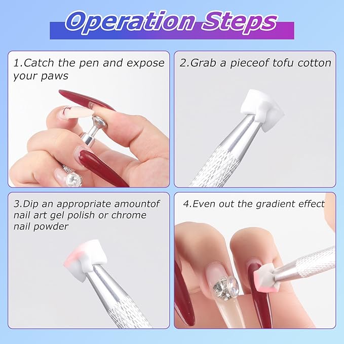 Soft Nail Sponges（150PCS）, Reusable Nail sponges,Nail DIY sponges, Nail Art sponges, 1PCS Grabbing Pen and Nail Brush Professional Accessories Manicure Salon Supplies