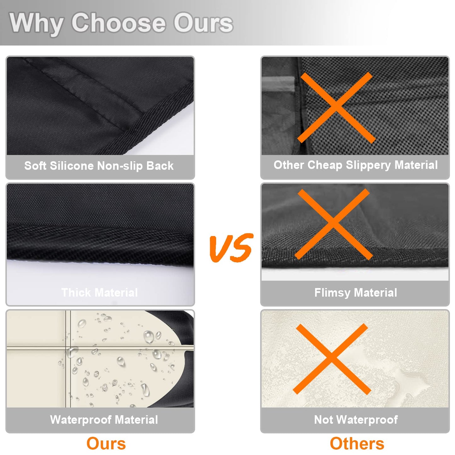 XHYANG Car Seat Protector,2 Pack Car Seat Protectors Baby Carseat Waterproof Durable 600D Fabric for Child Baby Car Seat Mat Vehicle Pet Cover 2 Storage Pockets (2 Pack Beige)