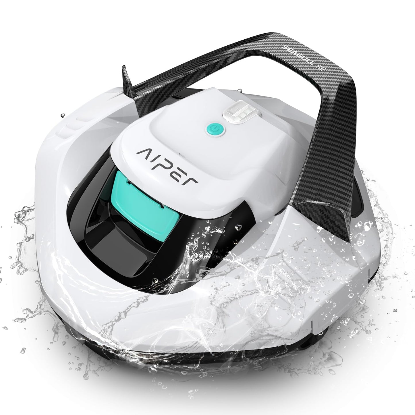 (2026 Upgrade) AIPER Seagull SE Cordless Robotic Pool Cleaner, Above Ground Pool Vacuum Lasts 100 Mins, Ideal for Flat Pools up to 860 sq.ft, Pearl (Renewed)