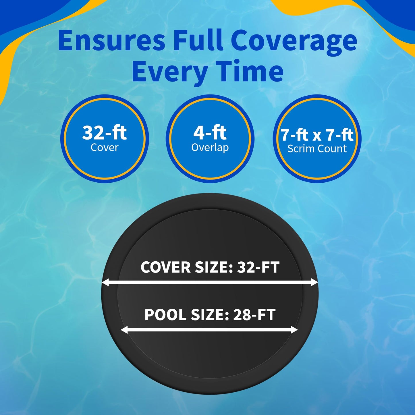 Blue Wave 8-Year 28-ft Round Above Ground Pool Winter Cover
