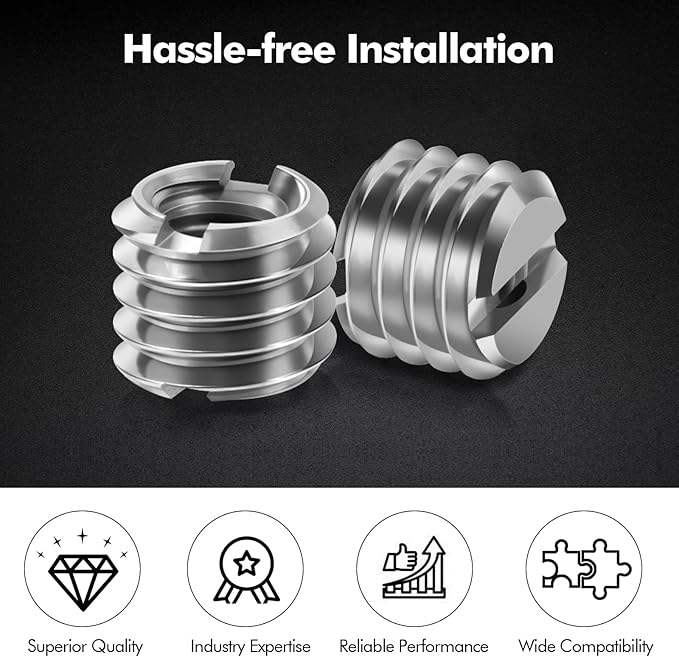 6PCS 1/4" to 3/8" Camera Convert Screw Tripod Adapter Mount, 3/8" to 1/4" Convert Screw Adapter Tripod Ball Head Reducer for Tripod, Monopod, Stainless Steel